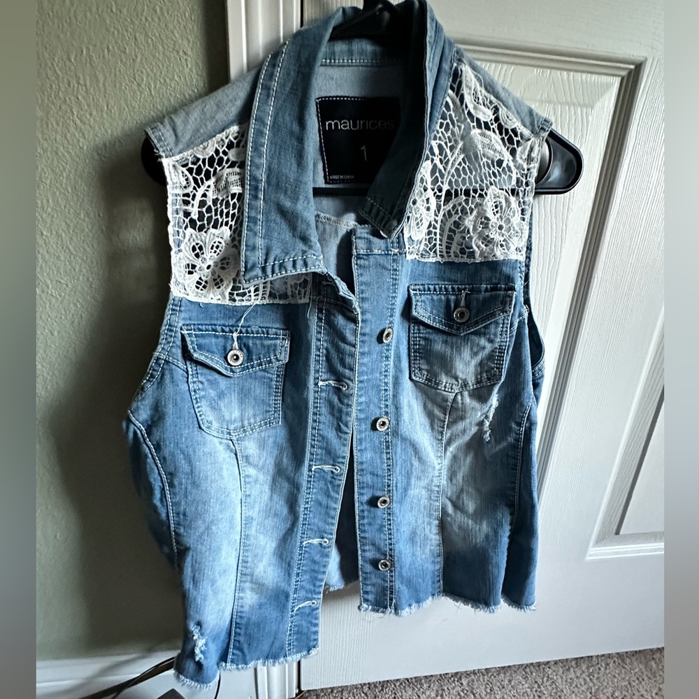 Maurice's cutoff Jean jacket (size 1)